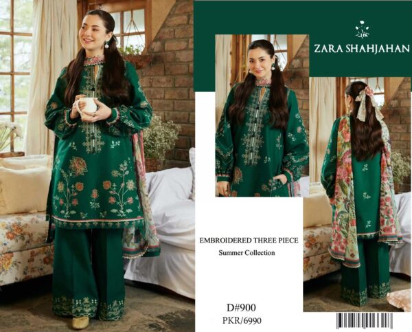MOST DEMANDING ZARA SHAHJAHAN LAWN WITH DIGITAL Diamond DUPATTA
