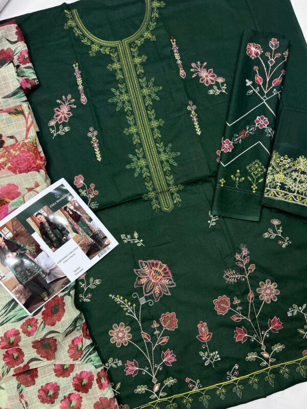 MOST DEMANDING ZARA SHAHJAHAN LAWN WITH DIGITAL Diamond DUPATTA - Image 2