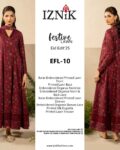 Luxury Iznik Lawn Suit with Chiffon Dupatta 2025