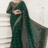 Luxury Maria B Embroidered Net Saree for Weddings 2025