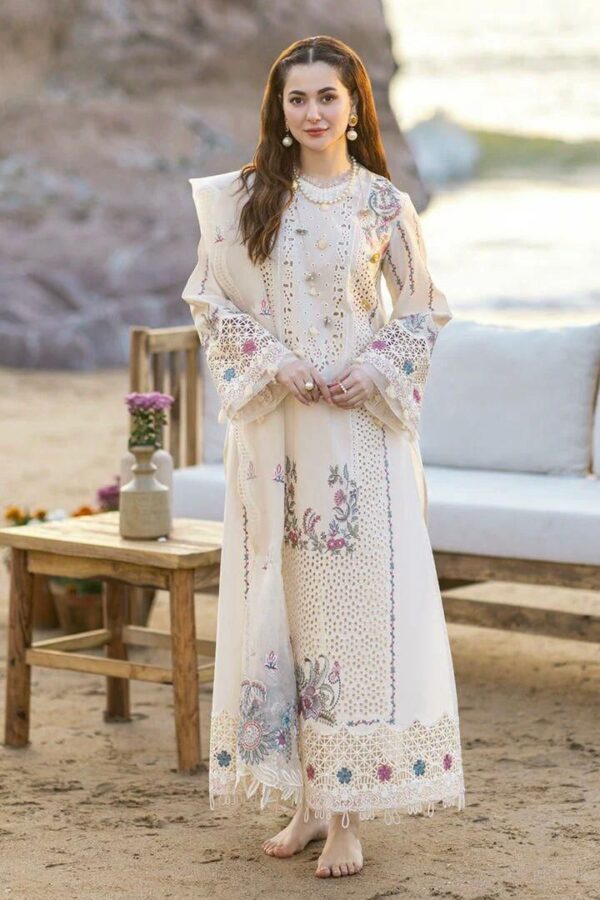Chikankari Embroidered 3PC Lawn Suit CE01