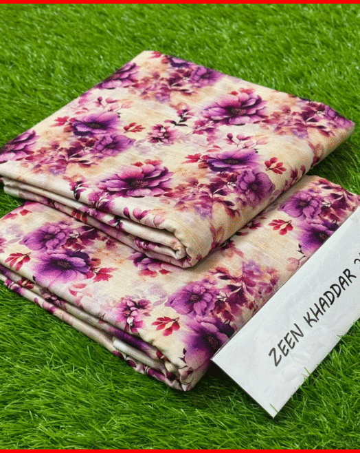 Zeen Khaddar 2PC Unstitced Printed Suit