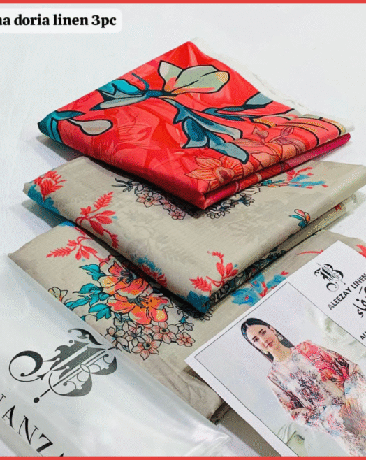 BONANZA- Digital Printed 3pc BANA DORA Linen Suit