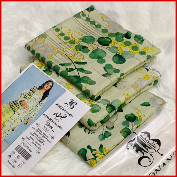 BONANZA – Winter Collection Digital Printed Bana Dora Linen 3PC