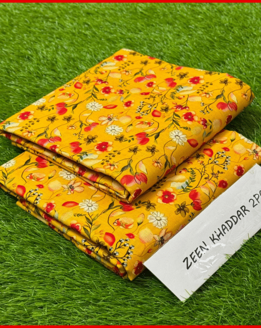 Zeen Khaddar 2PC Unstitced Printed Suit