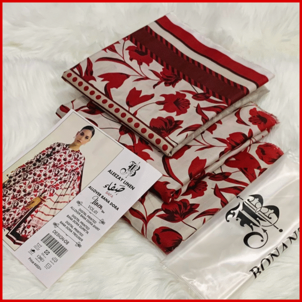 BONANZA – Winter Collection Digital Printed Bana Dora Linen 3PC