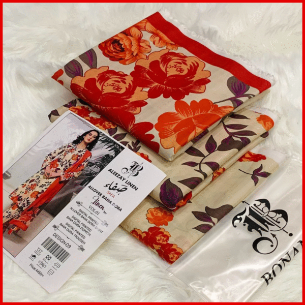 BONANZA – Winter Collection Digital Printed Bana Dora Linen 3PC