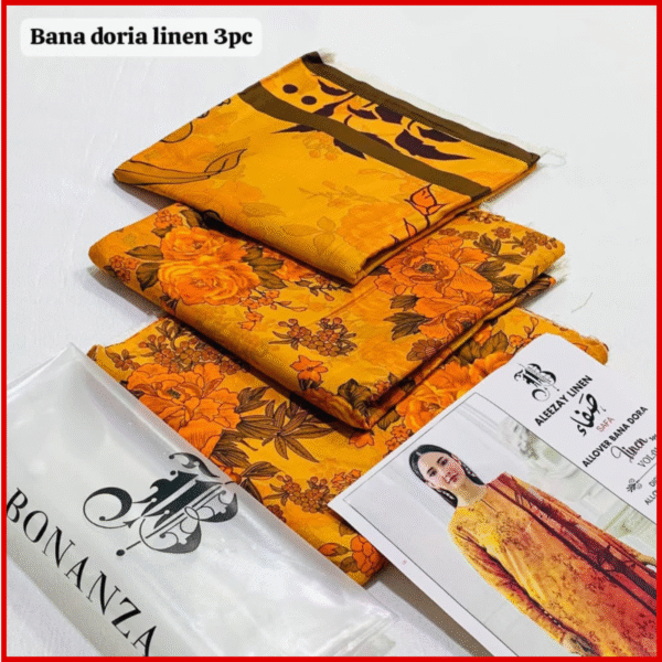 BONANZA – Winter Collection Digital Printed Bana Dora Linen 3PC