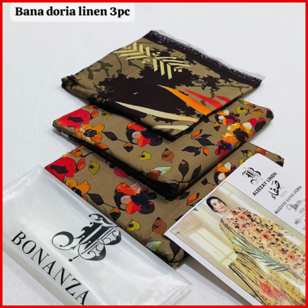 BONANZA – Winter Collection Digital Printed Bana Dora Linen 3PC