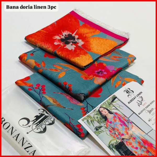 BONANZA – Winter Collection Digital Printed Bana Dora Linen 3PC