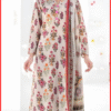 Baroque Lawn Suit in cream colour