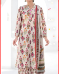 Baroque Lawn Suit in cream colour