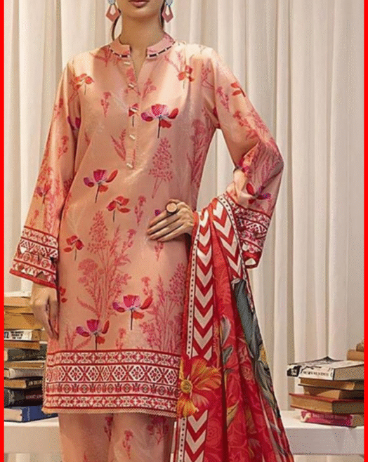 ETHNIC 3PC Unstitched Digital Printed Lawn Suit