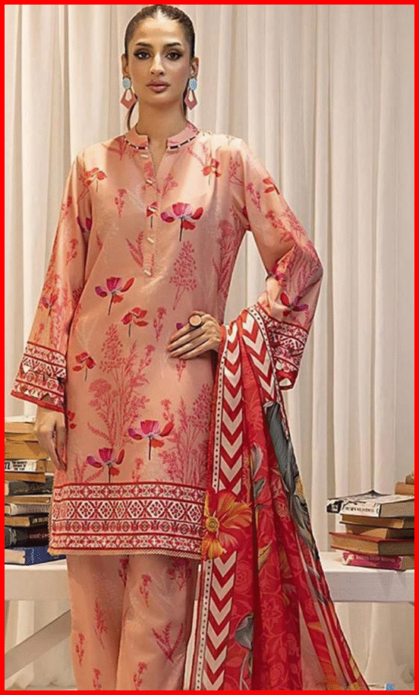 ETHNIC 3PC Unstitched Digital Printed Lawn Suit