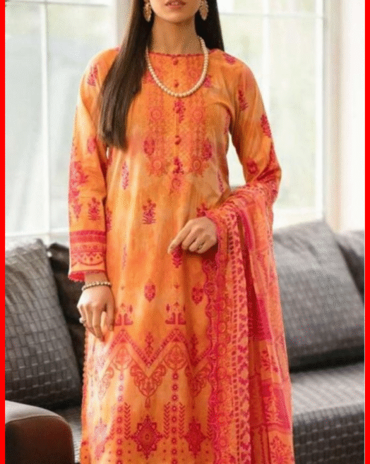 Orient Unstitched 3PC Digital Printed Lawn Suit