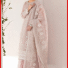 Luxury Organza Embroidered Suit with Shalmoz Silk Trouser & Dupatta