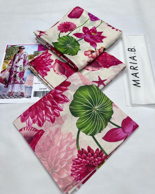 Maria B Luxury Printed Lawn Suit Unstitched