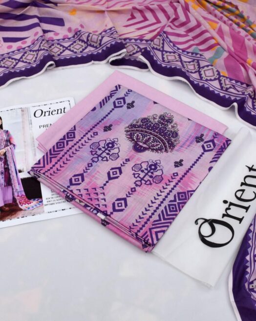 Orient Unstitched 3PC Digital Printed Suit