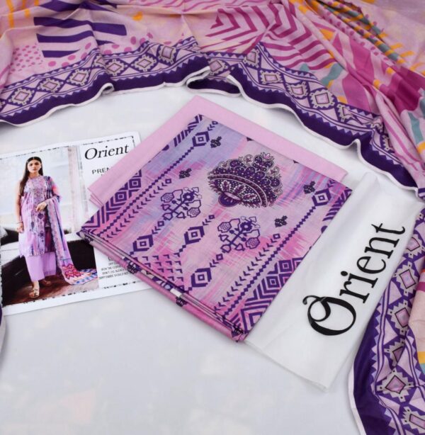 Orient Unstitched 3PC Digital Printed Suit
