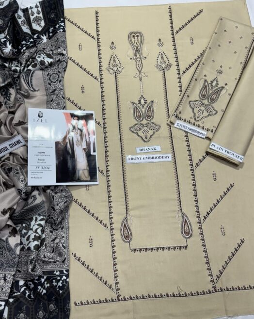Izel Winter Collection - Dhanak 3 Piece Suit