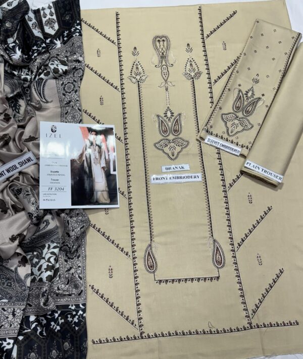 Izel Winter Collection - Dhanak 3 Piece Suit