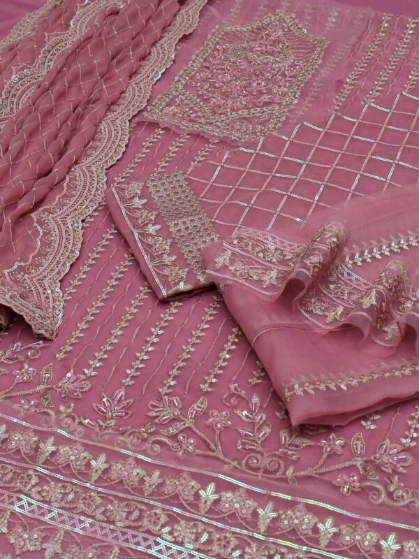 Akbar Aslam Luxury Wedding & Party Wear – Organza & Chiffon Suit