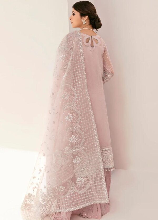 Luxury Organza Embroidered Suit with Shalmoz Silk Trouser & Dupatta