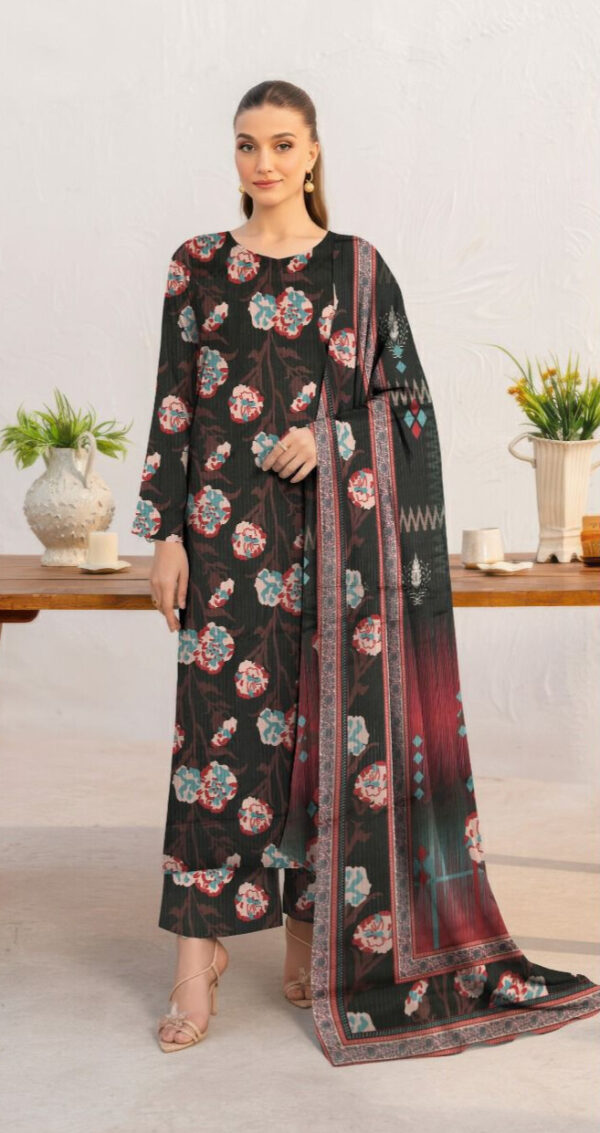 Bareeze Airjet Doria Linen Digital Print 3PC – Allover Volume W193