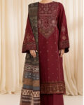 Sapphire Premium Dhanak Embroidered Suit with Digital Wool Shawl