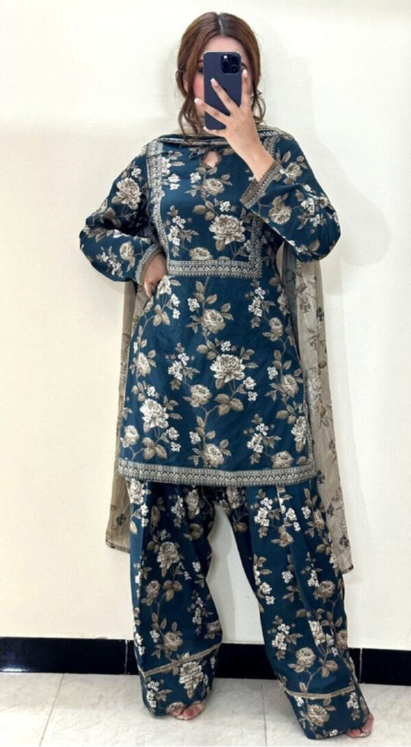 Airjet Khaddar Digital Print 3PC – Fine Quality Winter Volume W162