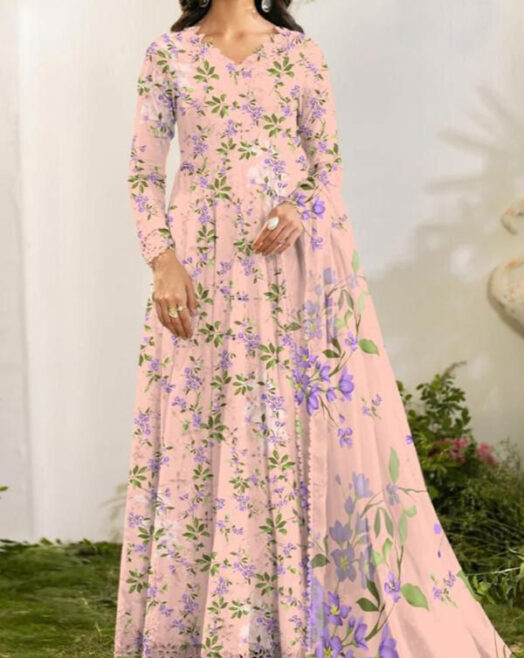 Digital Print Dhanak Airjet Patch Suit – 3PC Winter Collection W196