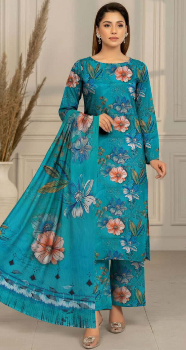 Bareeze Airjet Doria Linen Digital Print 3PC – Allover Volume W190