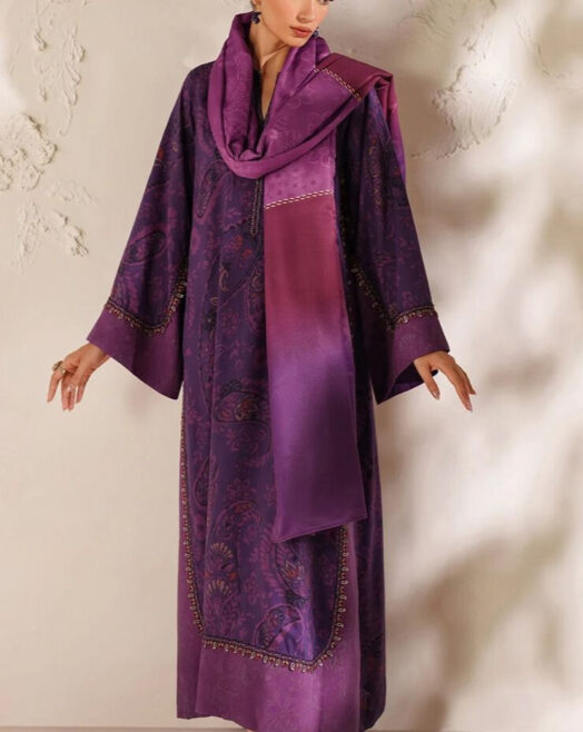 Baroque Airjet Khaddar Digital Print 3PC – Latest Winter Collection 208