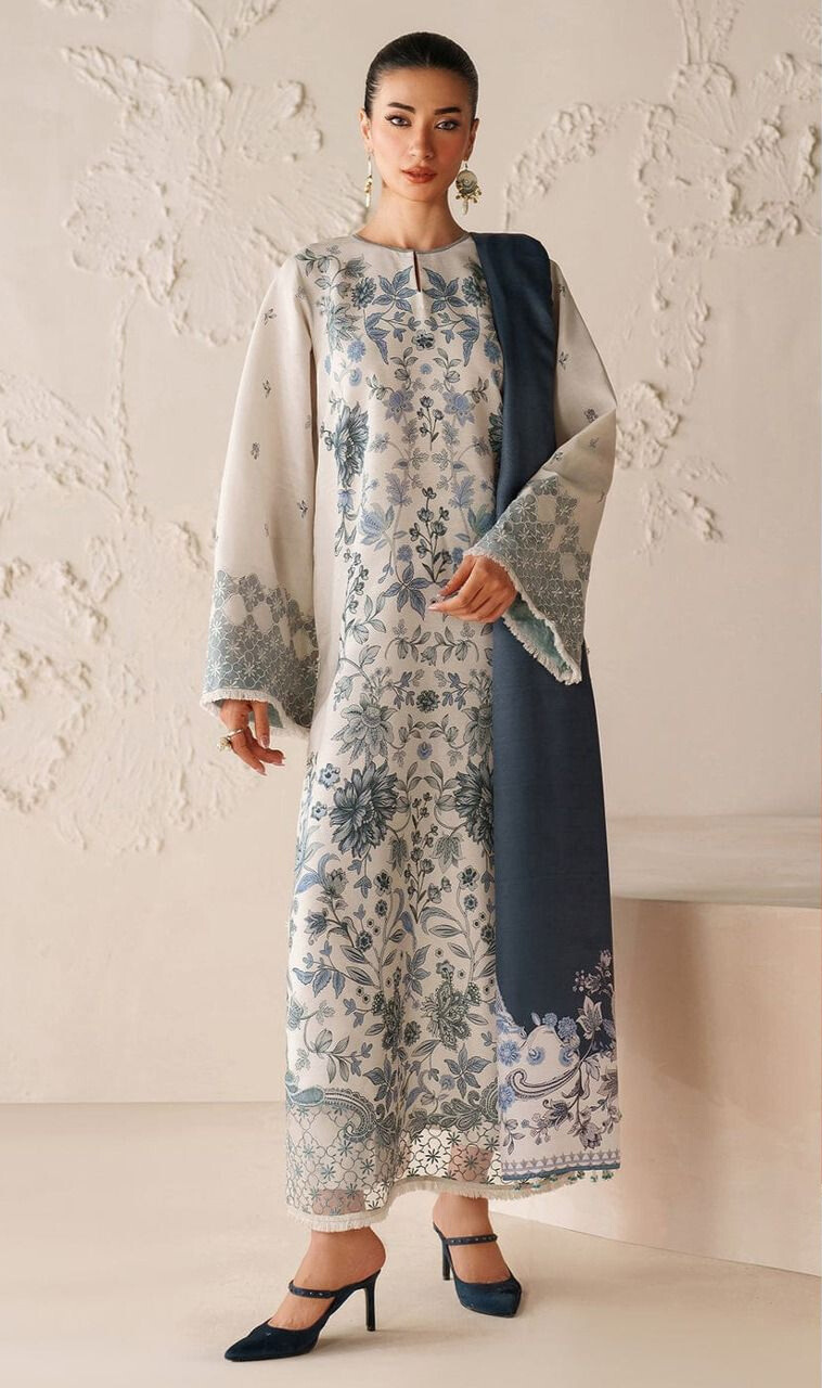 Baroque Airjet Khaddar Digital Print 3PC – Latest Winter Collection 212