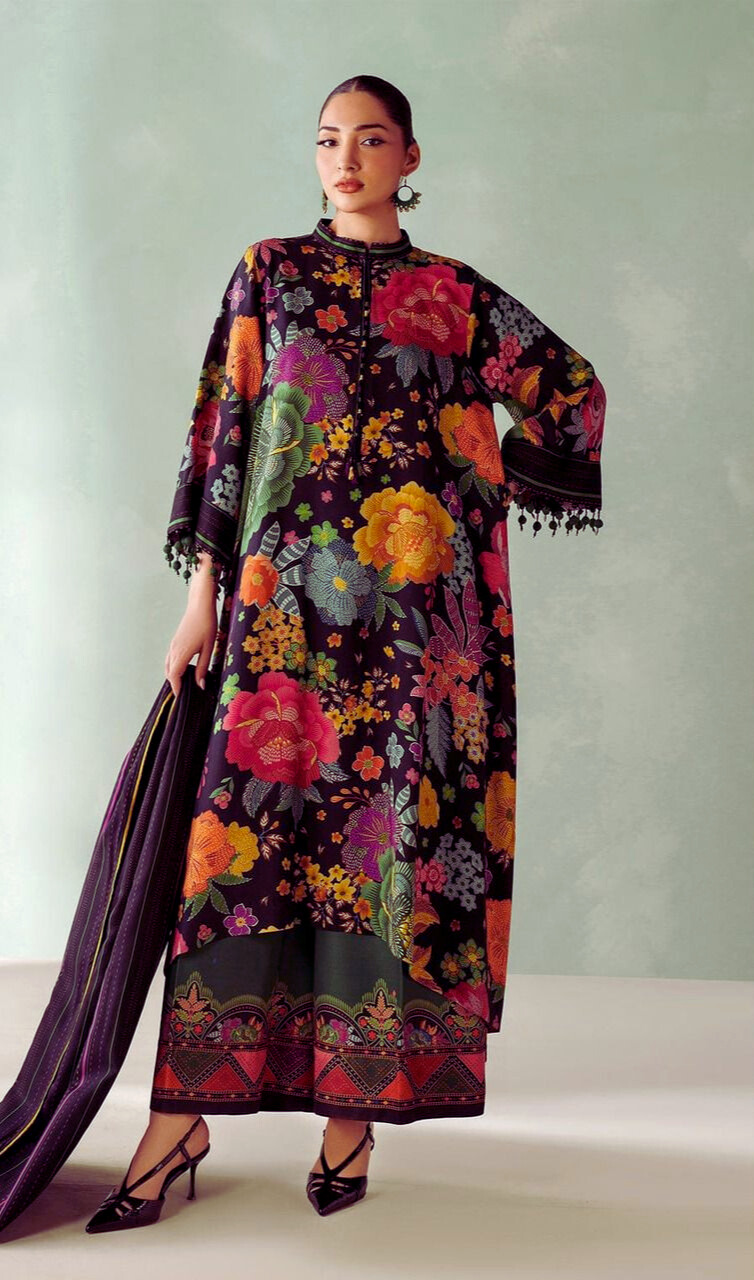 Baroque Airjet Khaddar Digital Print 3PC – Latest Winter Collection 211