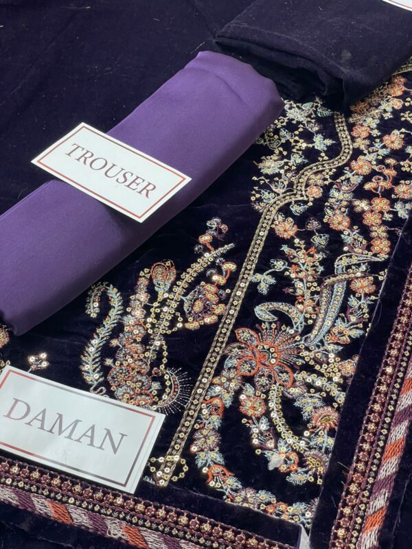 Jazmin Purple Velvet – Luxury Winter Fancy 3PC Collection