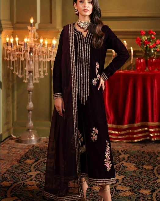 Charizma Velvet – Premium Winter Embroidered 3PC Collection