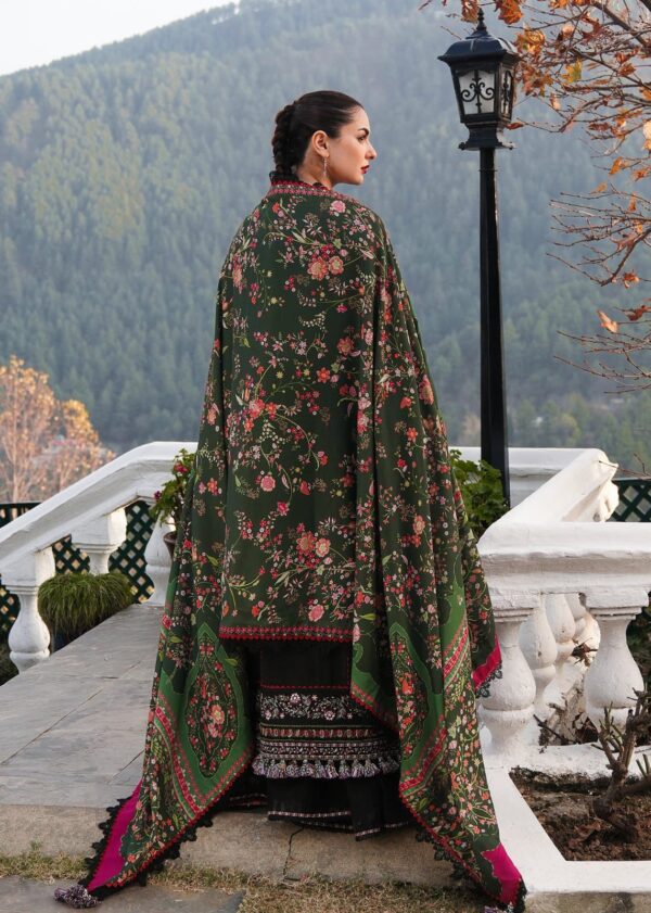 Luxury Heavy Embroidered Dhanak Suit with Printed Pashmina Shawl W105