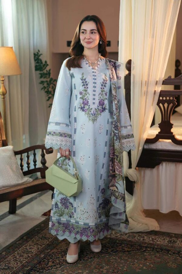 JADE Premium Dhanak Embroidered 3PC Winter Suit with Digital Pashmina Shawl