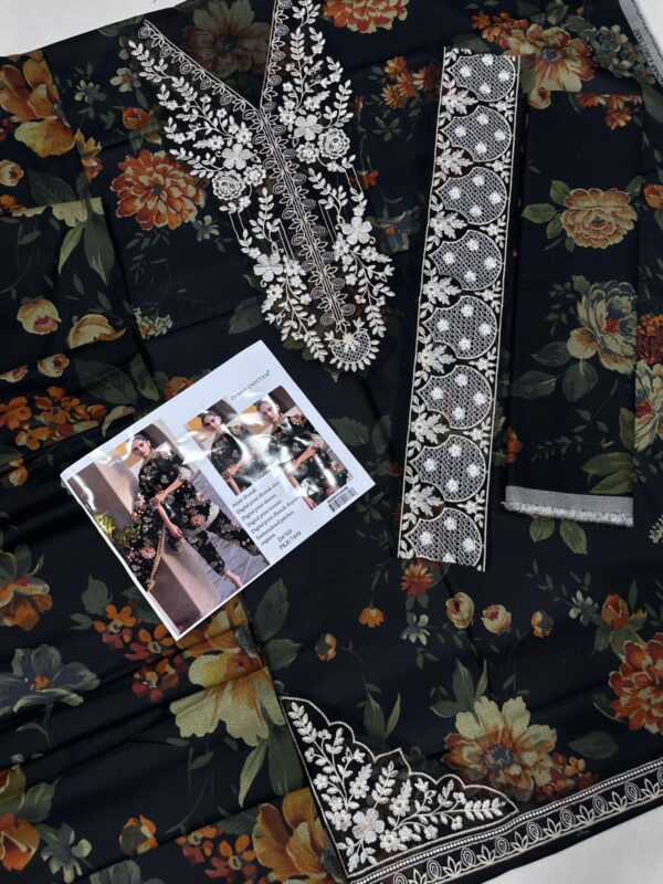 3PC Digital Print Airjet Dhanak Suit – Elegant Winter Edition