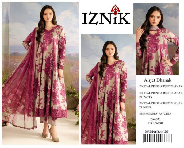 Digital Printed Dhanak Airjet Patches Volume – 3PC Premium Suit 01