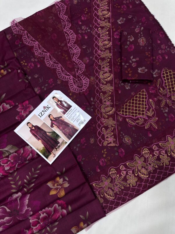 Digital Printed Dhanak Airjet Patches Volume – 3PC Premium Suit - Image 2