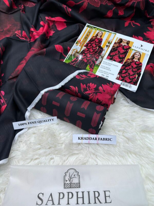 Airjet Khaddar Digital Print 3PC – Fine Quality Winter Volume W156 - Image 2