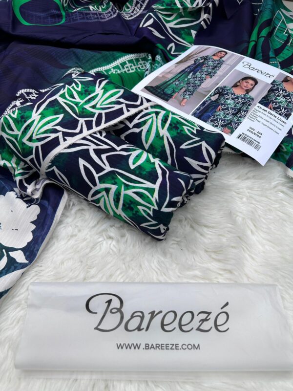 Bareeze Airjet Doria Linen Digital Print 3PC – Allover Volume W187