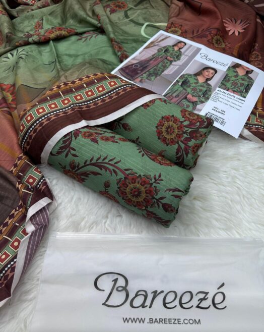 Bareeze Airjet Doria Linen Digital Print 3PC – Allover Volume 194