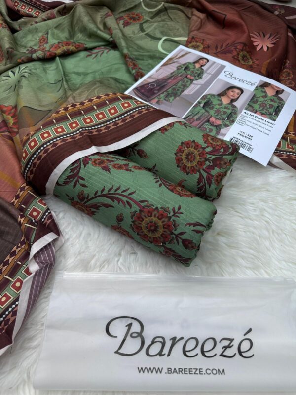 Bareeze Airjet Doria Linen Digital Print 3PC – Allover Volume 194