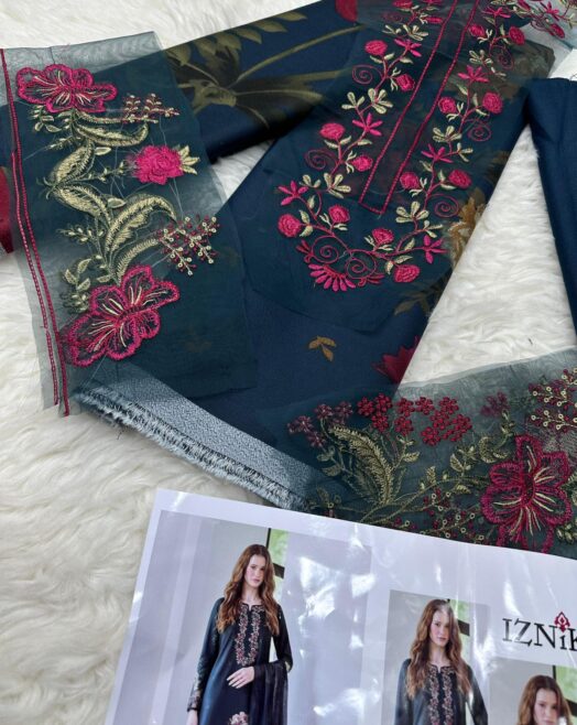 Digital Print Dhanak Airjet Patch Suit – 3PC Winter Collection W198