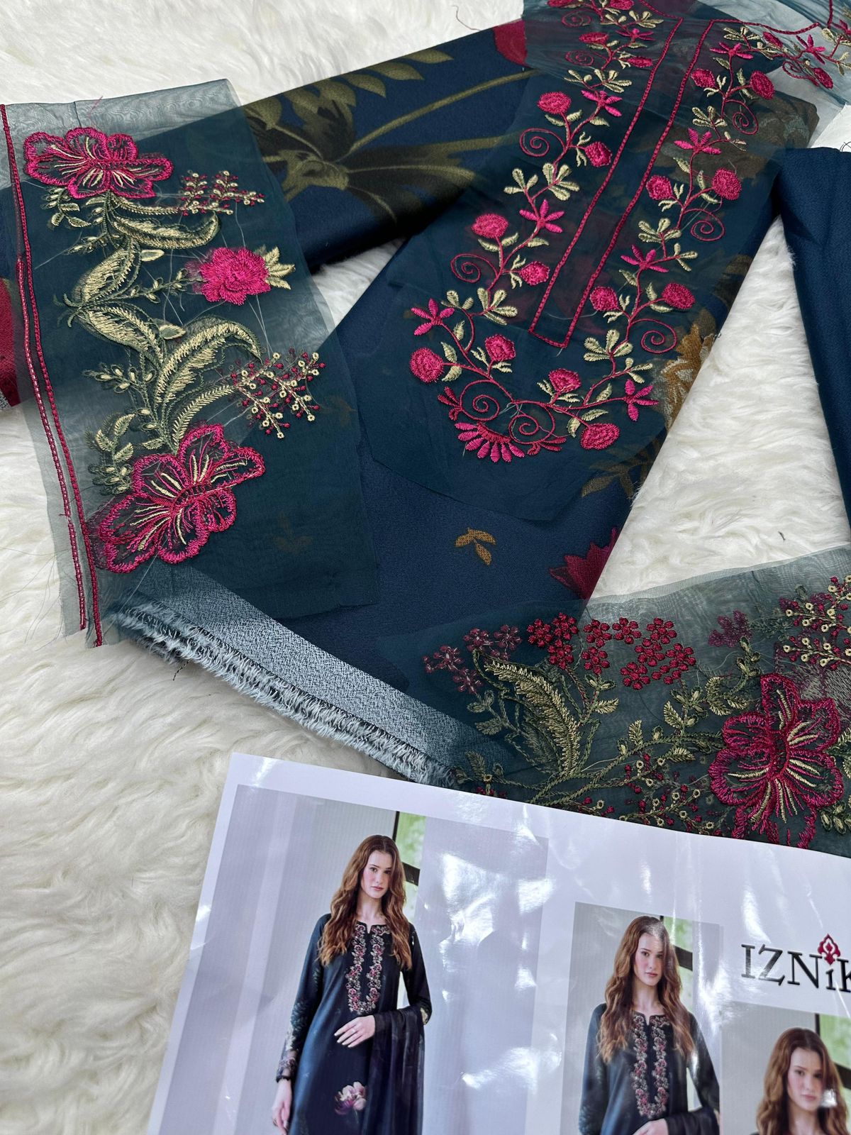 Digital Print Dhanak Airjet Patch Suit – 3PC Winter Collection W197