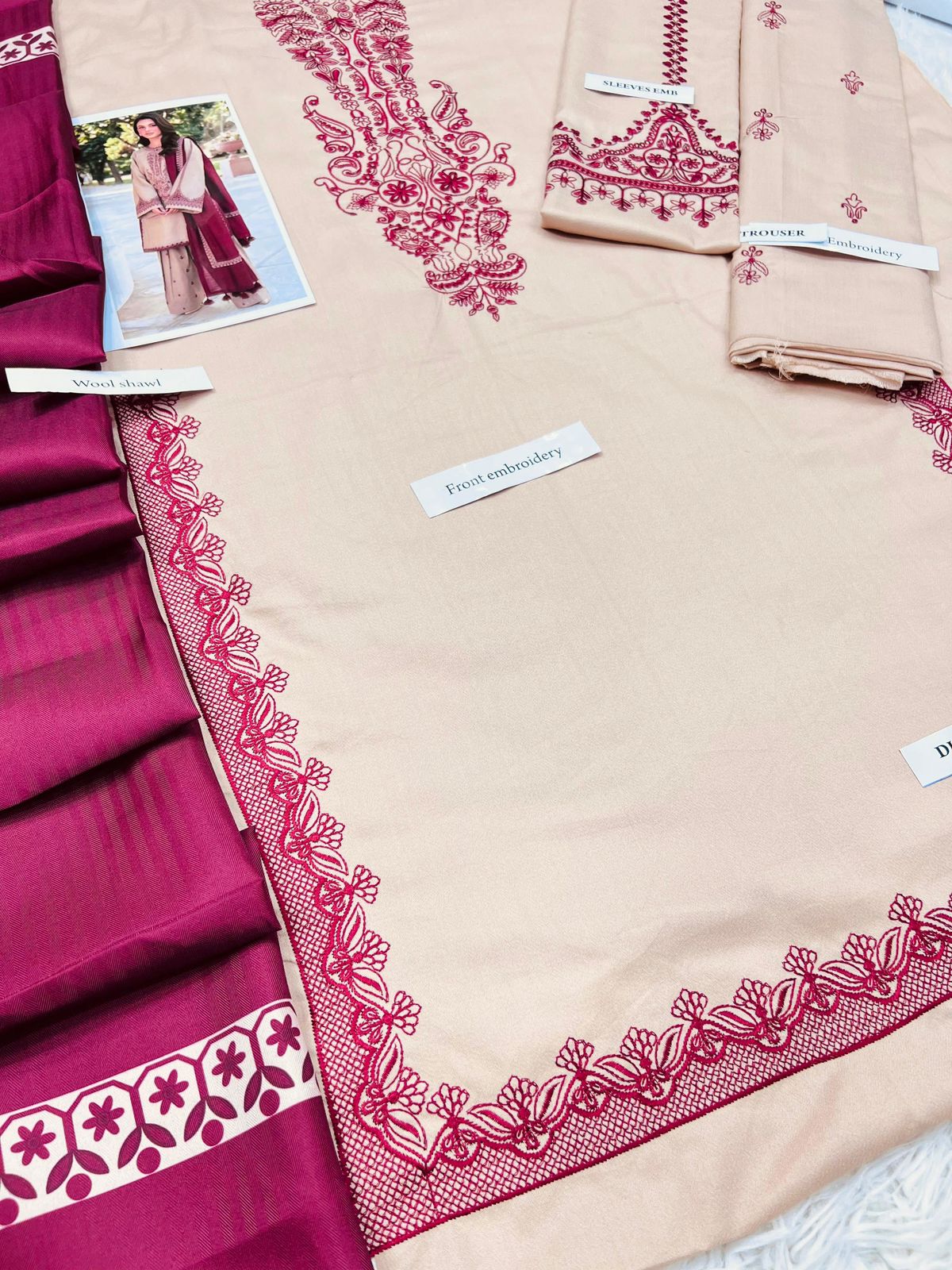 Khaadi Premium Dhanak Heavy Embroidered 3PC Suit