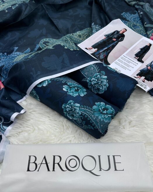 Baroque Airjet Khaddar Digital Print 3PC – Latest Winter Collection 203